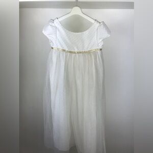 NEW Jacadi Paris Princess Tulle Glitter Dress with Matching Bear 3-5 years Gold